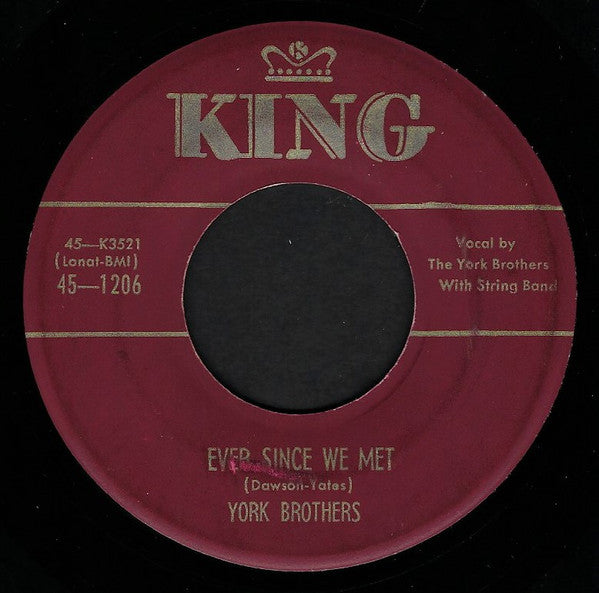 York Brothers : The Rocky, Bumpy Road To Love (7")