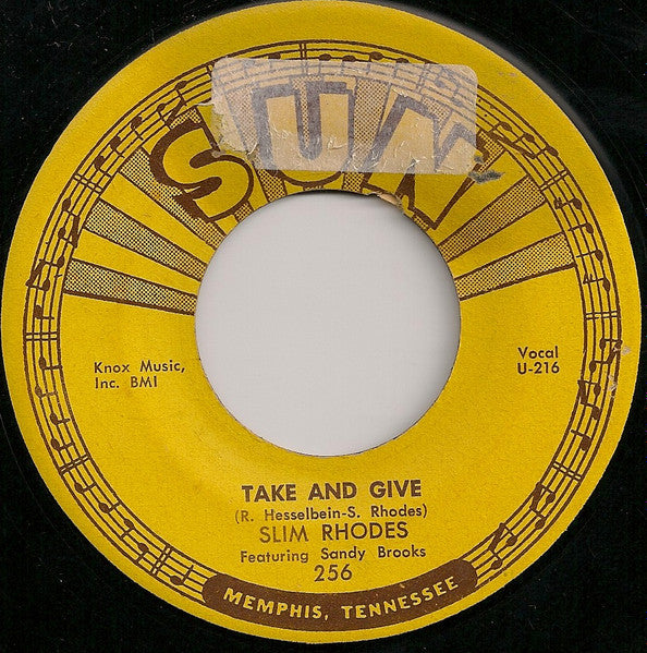 Slim Rhodes : Take And Give / Do What I Do (7", Single)