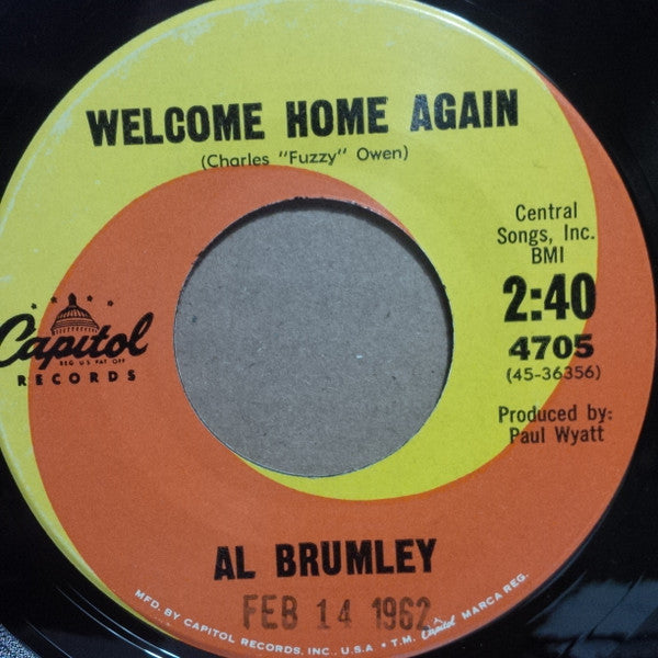 Al Brumley : It's Not A Lot  / Welcome Home Again (7")