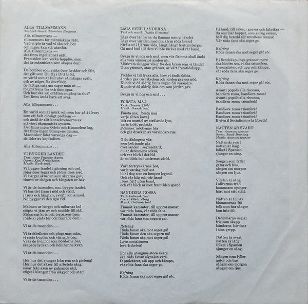 Monica Zetterlund / Thorstein Bergman : Folk Som Har Sånger Kan Inte Dö (LP)