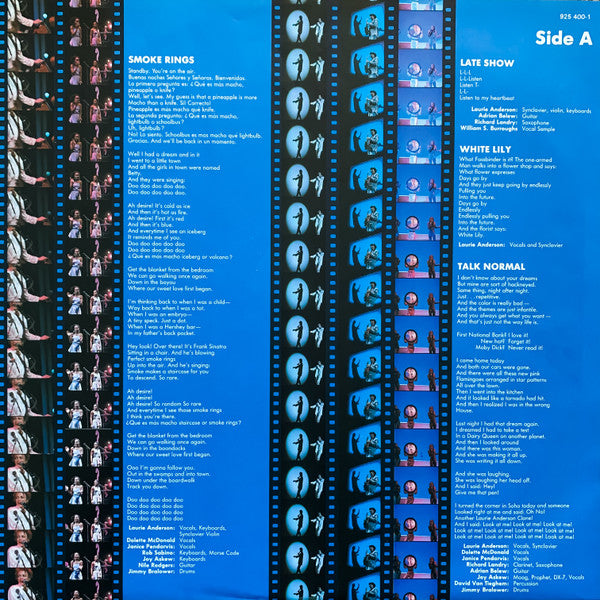 Laurie Anderson : Home Of The Brave (LP, Album)