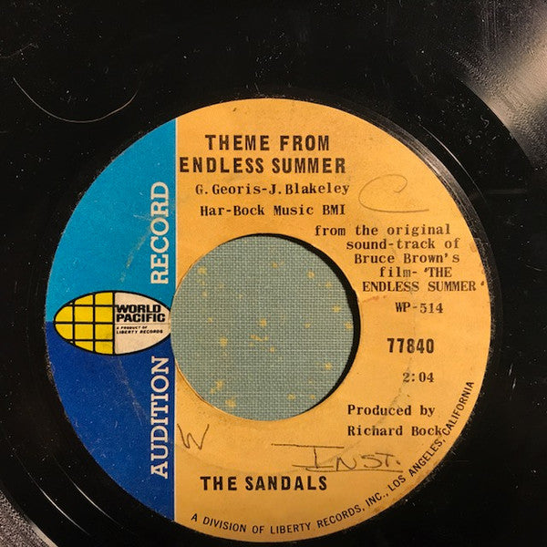 The Sandals : Theme From Endless Summer / 6-Pac (7", Single, Promo)