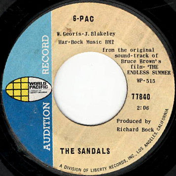 The Sandals : Theme From Endless Summer / 6-Pac (7", Single, Promo)
