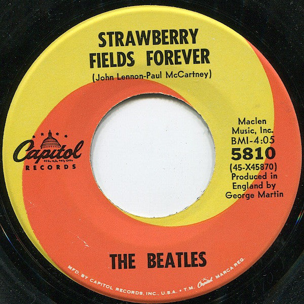 The Beatles : Strawberry Fields Forever / Penny Lane (7", Single, Scr)