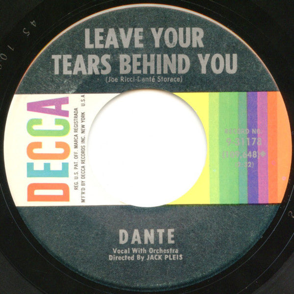 Dante* : If You Don't Know / Leave Your Tears Behind You (7", Single)