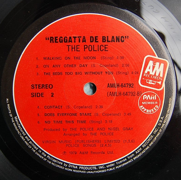 The Police : Reggatta De Blanc (LP, Album)