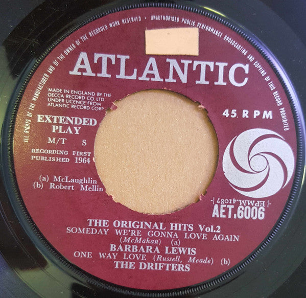 Barbara Lewis / The Drifters / Solomon Burke / The Coasters : The Original Hits Vol.2 (7", EP, Mono)