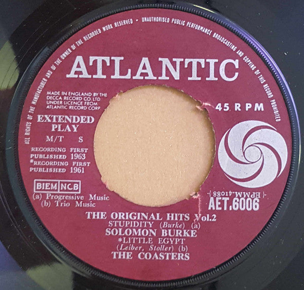 Barbara Lewis / The Drifters / Solomon Burke / The Coasters : The Original Hits Vol.2 (7", EP, Mono)
