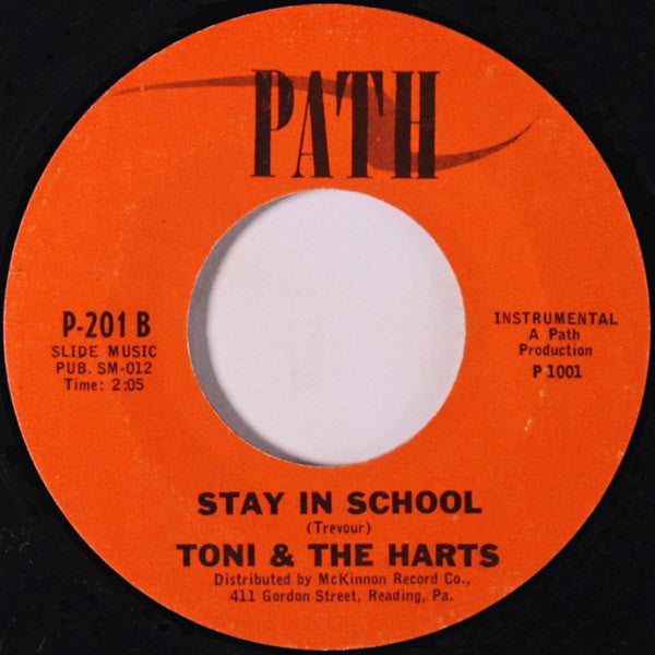 Toni & The Harts : Thank You Baby / Stay In School (7", Single, Styrene)