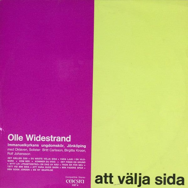 Olle Widestrand : Att Välja Sida (LP)