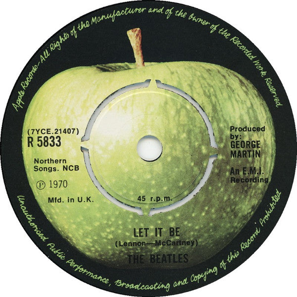 The Beatles : Let It Be c/w You Know My Name (7", Single, RE)