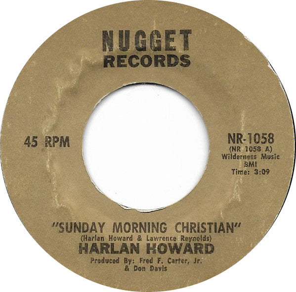 Harlan Howard : Sunday Morning Christian / That Little Boy Who Follows Me (7", Single, Mono, Styrene)