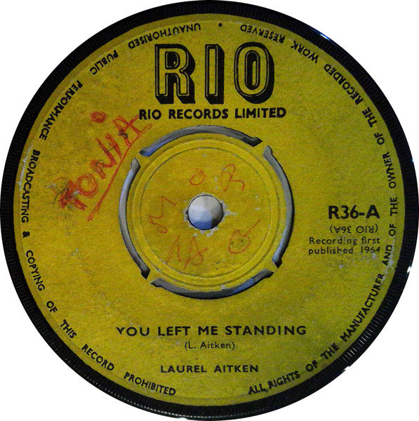 Laurel Aitken : You Left Me Standing / Bag-A-Boo (7", RP, 4-p)