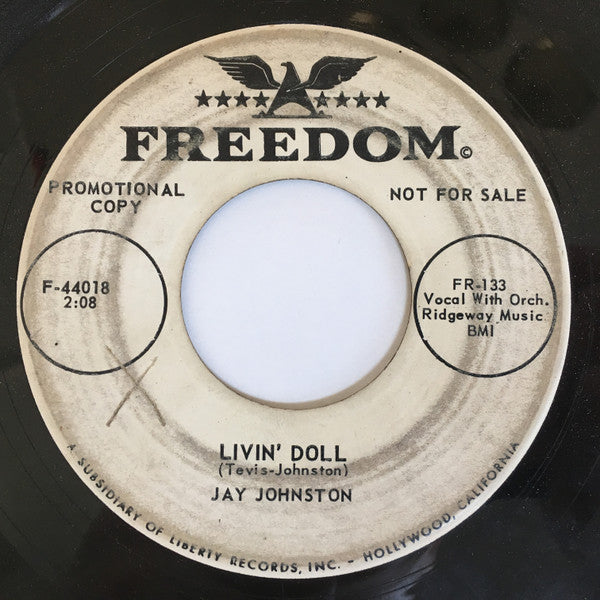 Jay Johnston : Livin' Doll / Walk A Dog (7", Single, Promo)