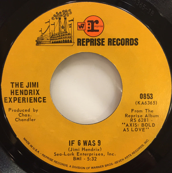 The Jimi Hendrix Experience : Stone Free / If 6 Was 9 (7", Single, Mono, Styrene, Pit)