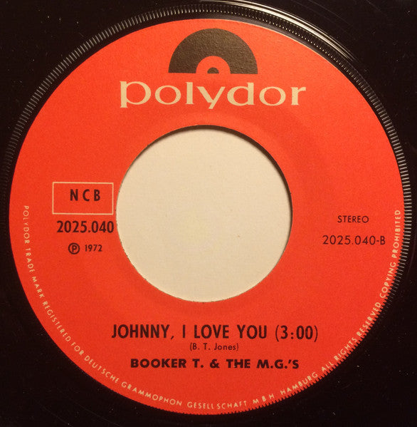 Booker T & The MG's : Time Is Tight / Johnny, I Love You (7", Single, RE)