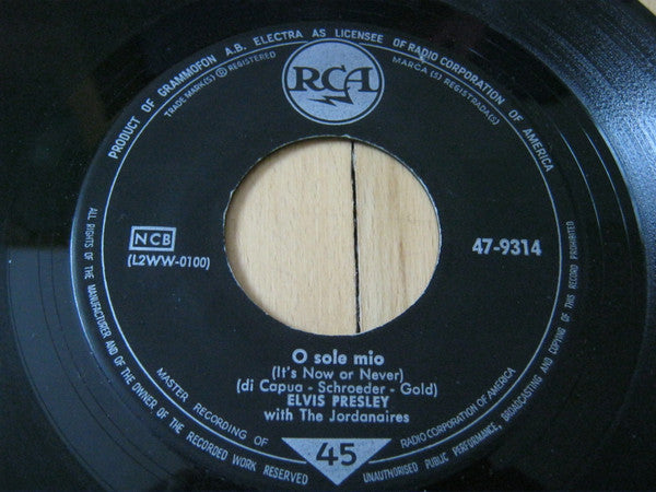 Elvis Presley : O Sole Mio (It's Now Or Never)  (7")