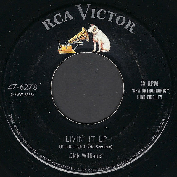 Dick Williams (2) : Livin' It Up / Robber (7")
