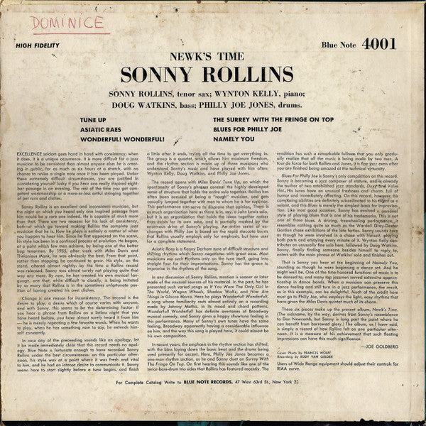 Sonny Rollins : Newk's Time (LP, Album, Mono, Pla)