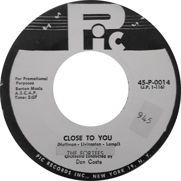 The Fortees : Ca-razy / Close To You (7", Single, Promo)