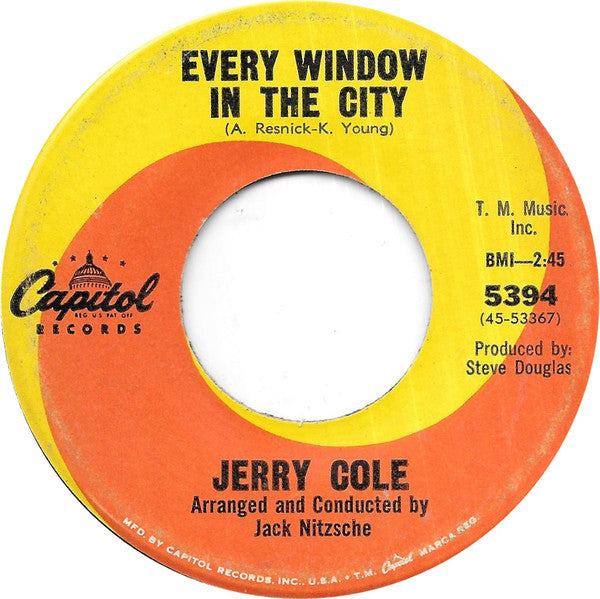 Jerry Cole : Every Window In The City (7", Single)