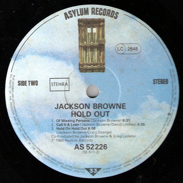 Jackson Browne : Hold Out (LP, Album)