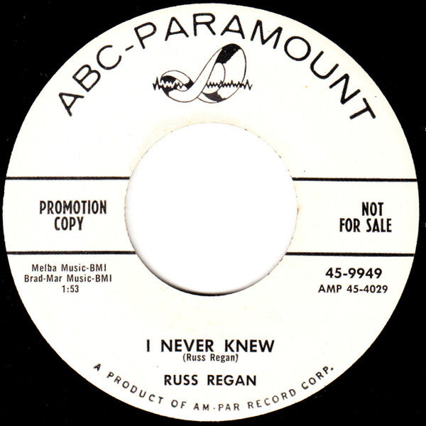 Russ Regan, Laura Lane (2) : Junior, Junior, Junior (7", Single, Promo)