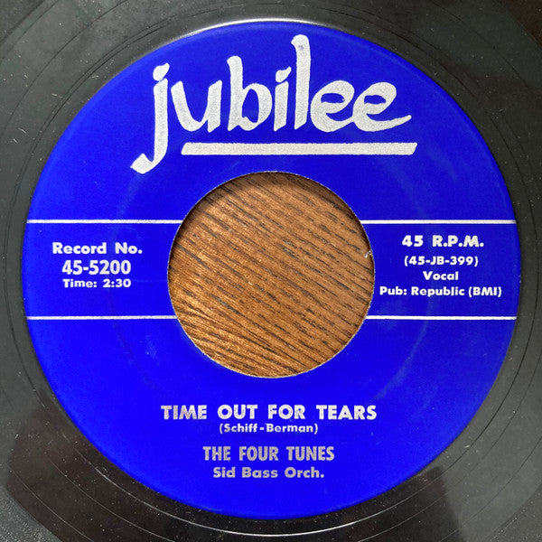 The Four Tunes : Time Out For Tears / Tired Of Waitin (7", Single)
