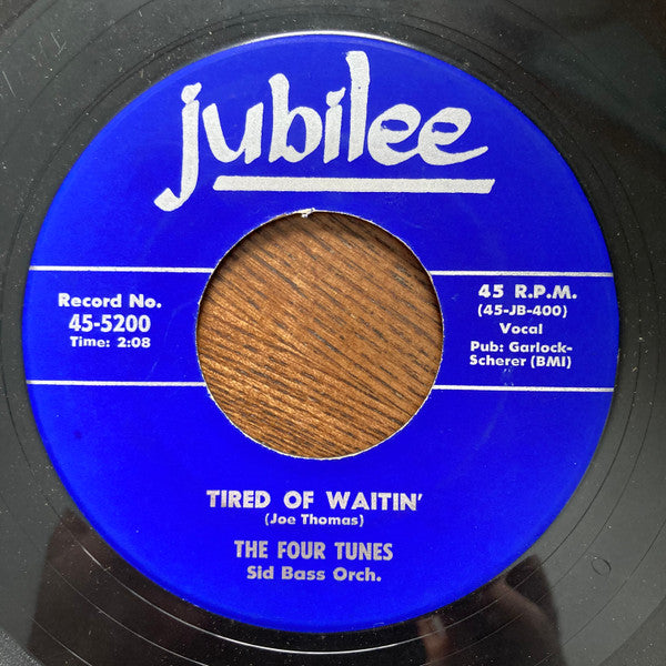 The Four Tunes : Time Out For Tears / Tired Of Waitin (7", Single)