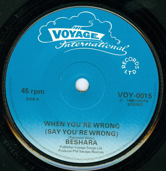 Beshara : When You're Wrong (Say You're Wrong) (7", Single)