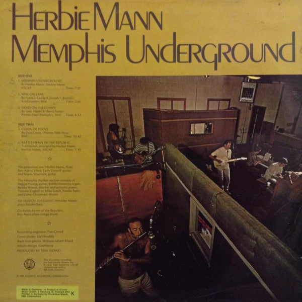 Herbie Mann : Memphis Underground (LP, Album, RE)