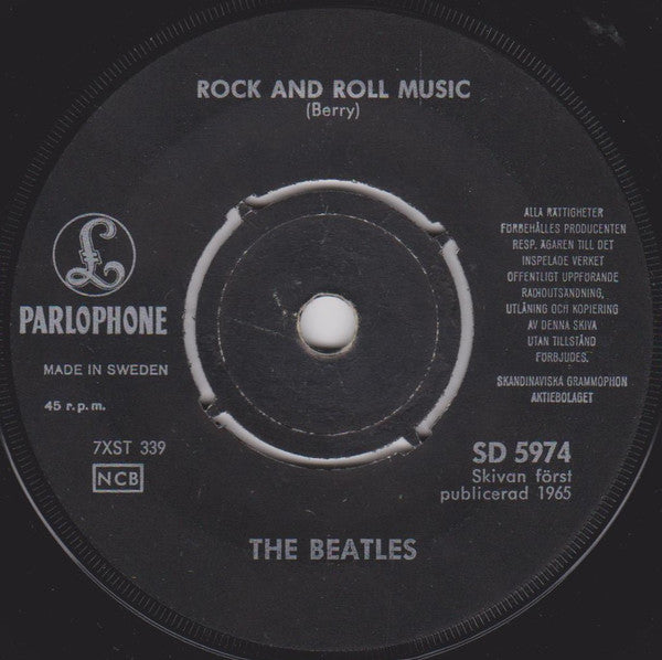 The Beatles : Rock And Roll Music / If I Fell (7", Single, Pur)