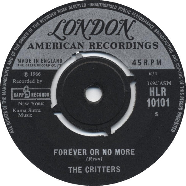 The Critters : Bad Misunderstanding (7")