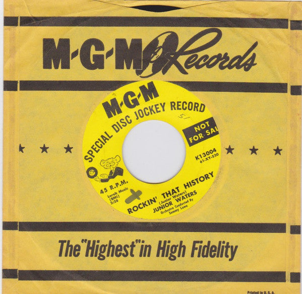 Junior Waters : Rockin' That History/I'll See You In My Dreams (7", Promo)