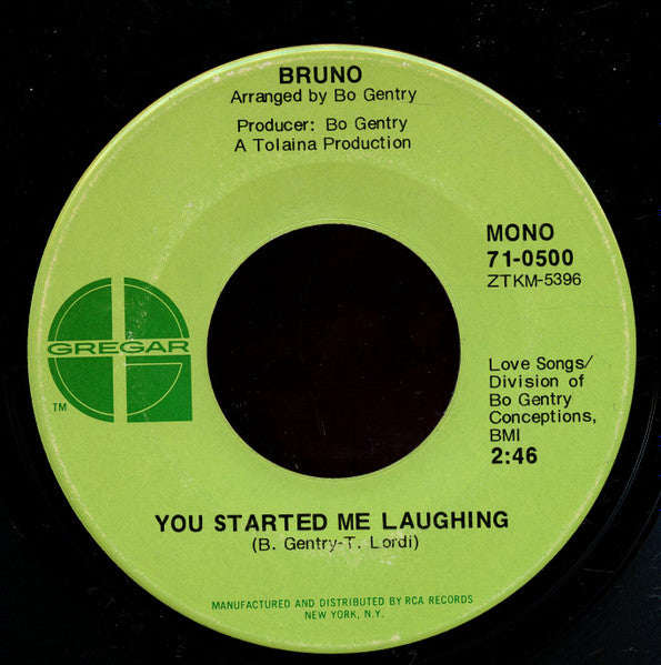 Tony Bruno (3) : You Started Me Laughing / I'll Be Strong (7", Single, Mono)