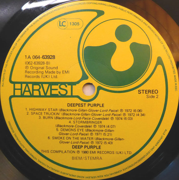 Deep Purple : Deepest Purple (The Very Best Of Deep Purple) (LP, Comp)