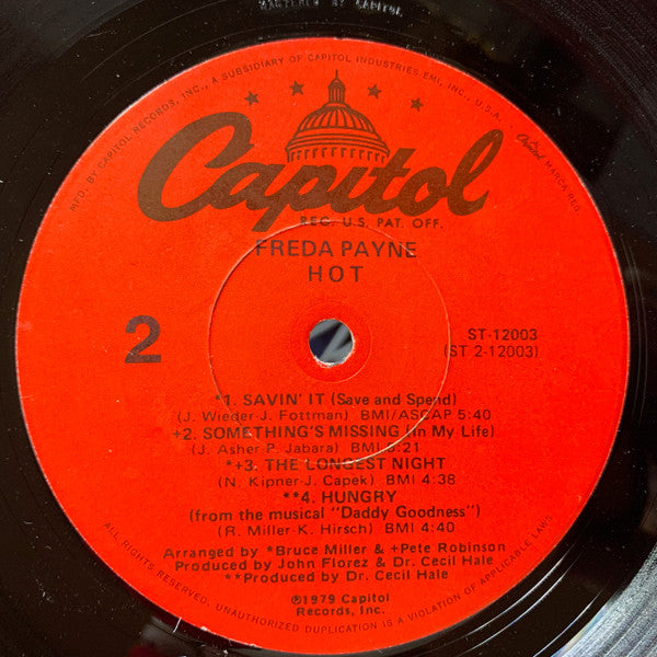 Freda Payne : Hot (LP, Album, Los)