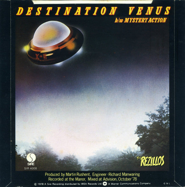 The Rezillos : Destination Venus (7", Single)