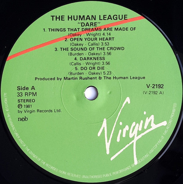 The Human League : Dare! (LP, Album)