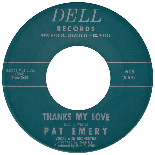 Pat Emery : Marry Too Soon (7", Single)