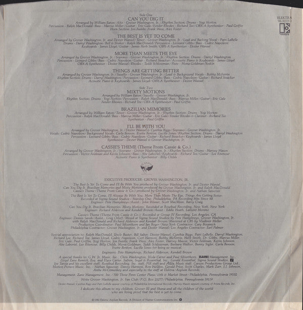 Grover Washington, Jr. : The Best Is Yet To Come (LP, Album)