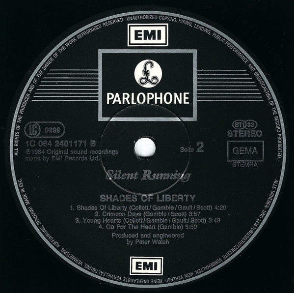 Silent Running : Shades Of Liberty (LP, Album, Bla)