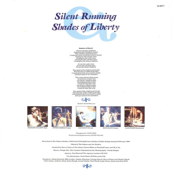 Silent Running : Shades Of Liberty (LP, Album, Bla)