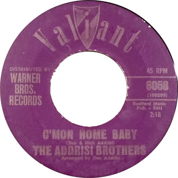 Addrisi Brothers : Little Miss Sad / C'mon Home Baby (7", Single)
