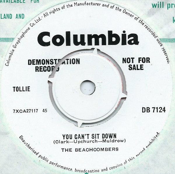 The Beachcombers (3) : Mad Goose / You Can't Sit Down (7", Single, Promo)