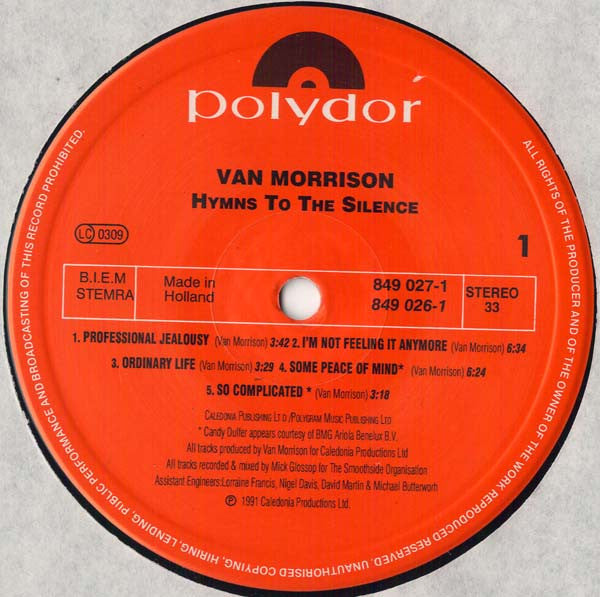 Van Morrison : Hymns To The Silence (2xLP, Album)