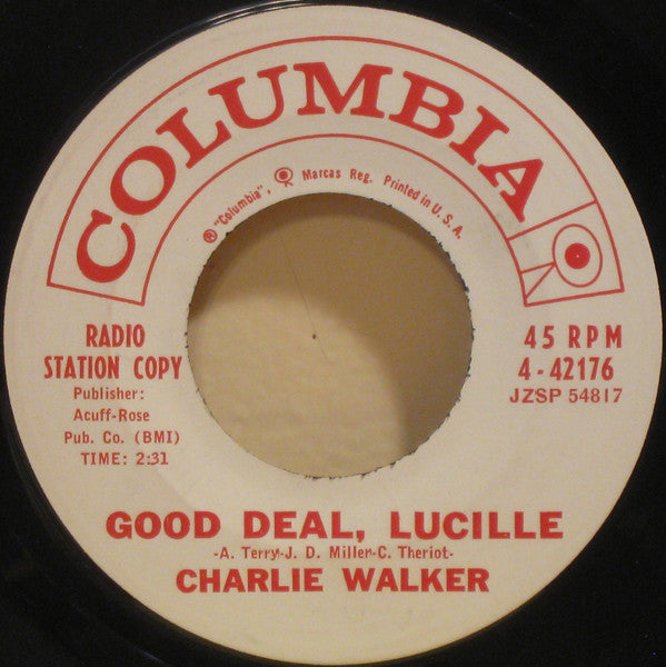 Charlie Walker (2) : Louisiana Belle (7", Single, Promo)