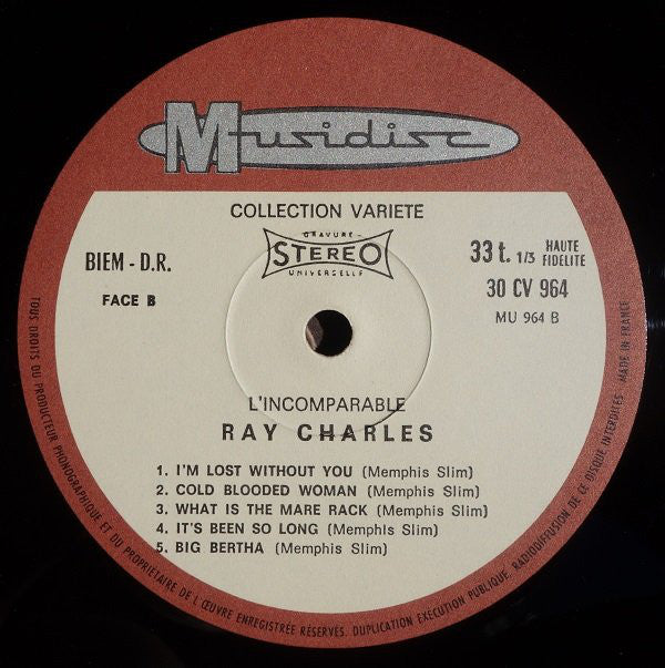 Ray Charles : L'Incomparable (LP, Album, Comp)