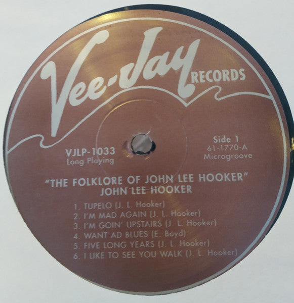 John Lee Hooker : The Folk Lore Of John Lee Hooker  (LP, Album, RE)