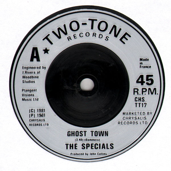 The Specials : Ghost Town /  Why? / Friday Night Saturday Morning (7", Single, Sil)